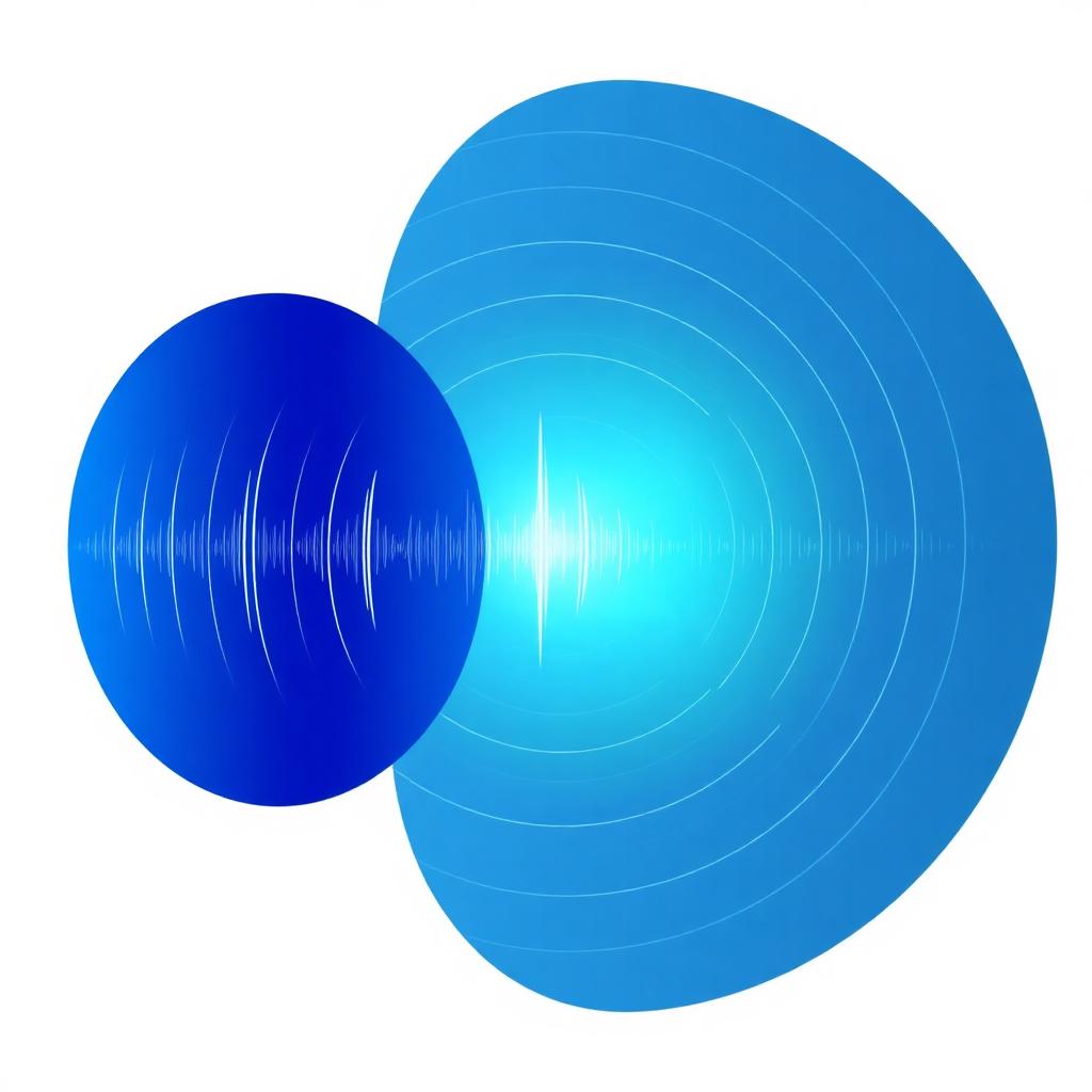 Illustration of shockwave acoustic waves stimulating tissue regeneration